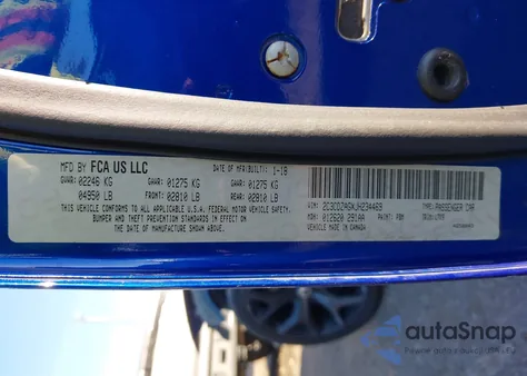 2018 Dodge Challenger Sxt z USA, uszkodzony, nr VIN 2C3CDZAGXJH234469